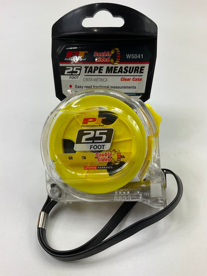 Performance Tool W5041 25 Feet Clear Tape Measure, Easy To Read