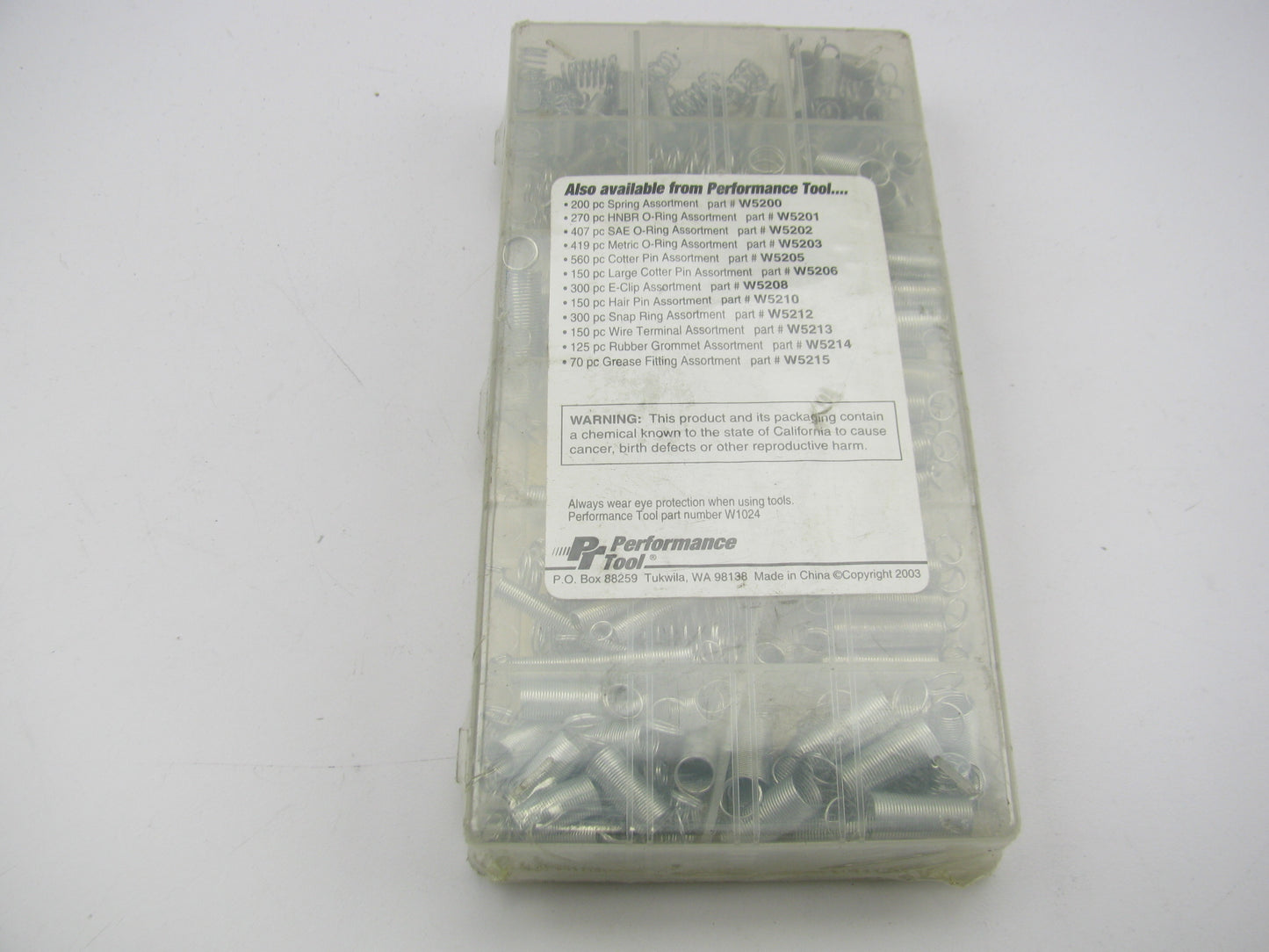 Performance Tool W5200 200 Piece Spring Assortment