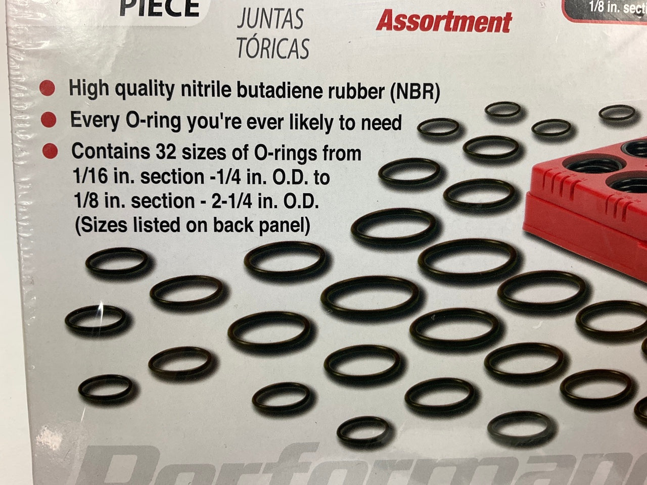 Performance Tool W5202 407 Pc SAE O-Ring Assortment, 32 Sizes