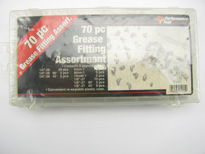 Performance Tool W5215 70 Piece Grease Fitting Assortment