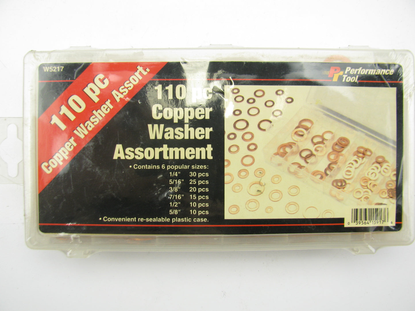 Performance Tool W5217 110 Pc Copper Washer Assortment