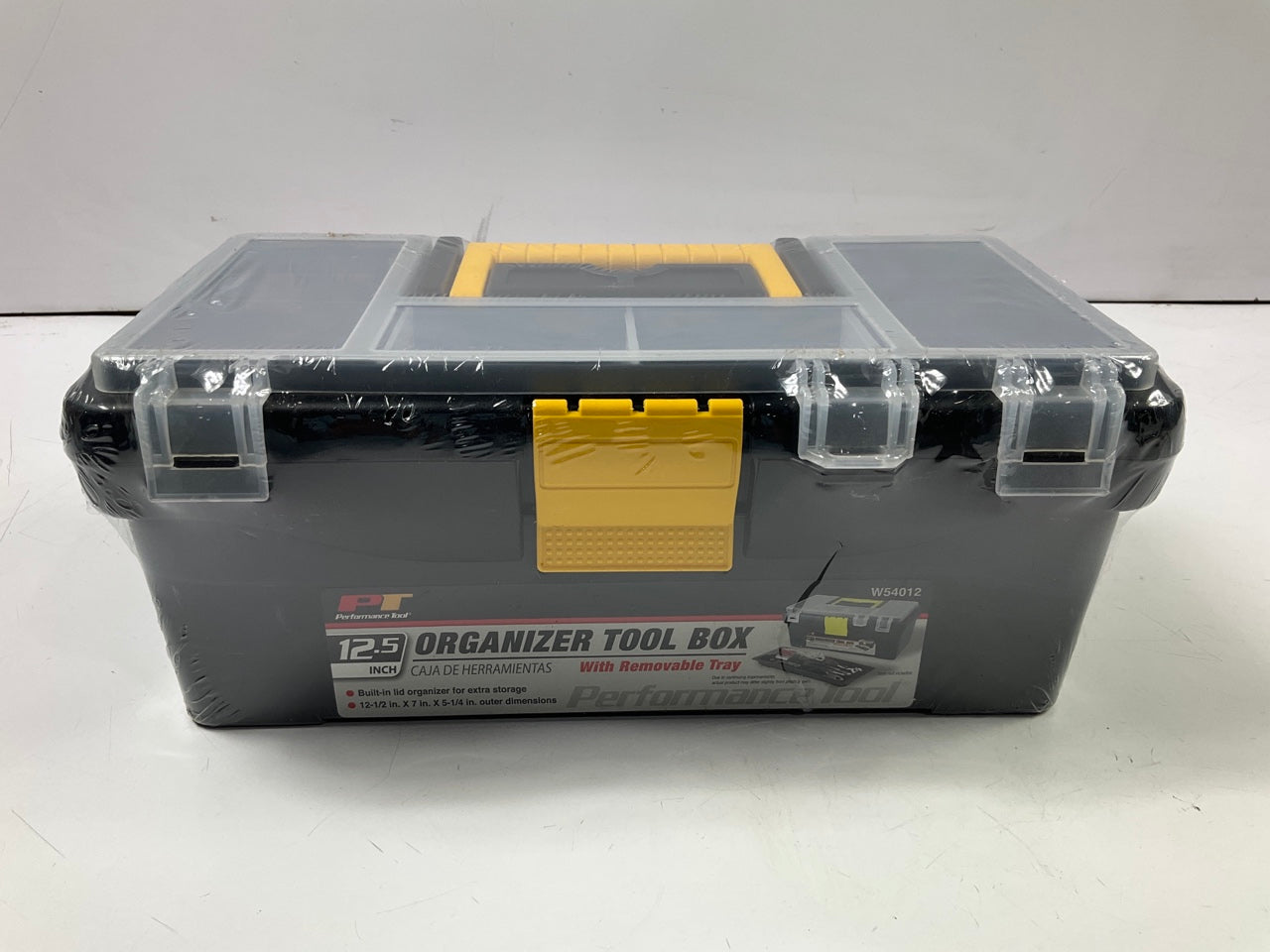 Performance Tool W54012 Plastic Tool Box With Tool Tray (12.5'' W X 7'' D X 6'' H)