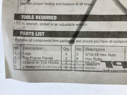 Performance W54024 Shop Stand - Bumpers, Hoods, Doors, Fenders, Glass (500 Lbs)
