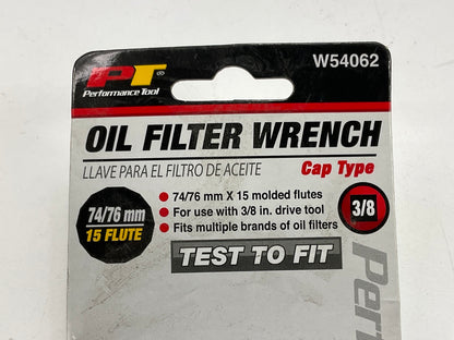 Performance Tool W54062 Filter Cap Wrench 74/76mm 15 Flute