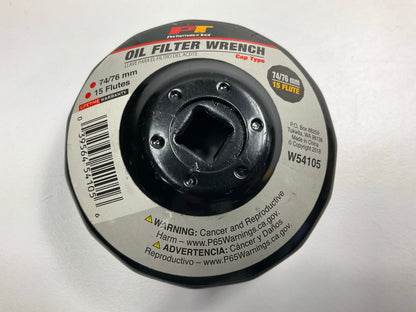 Performance Tool W54105 74/76mm Engine Oil Filter Wrench, 15 Flutes