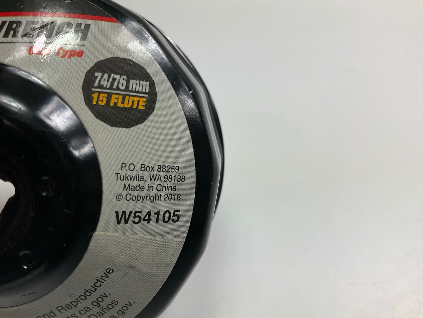 Performance Tool W54105 74/76mm Engine Oil Filter Wrench, 15 Flutes