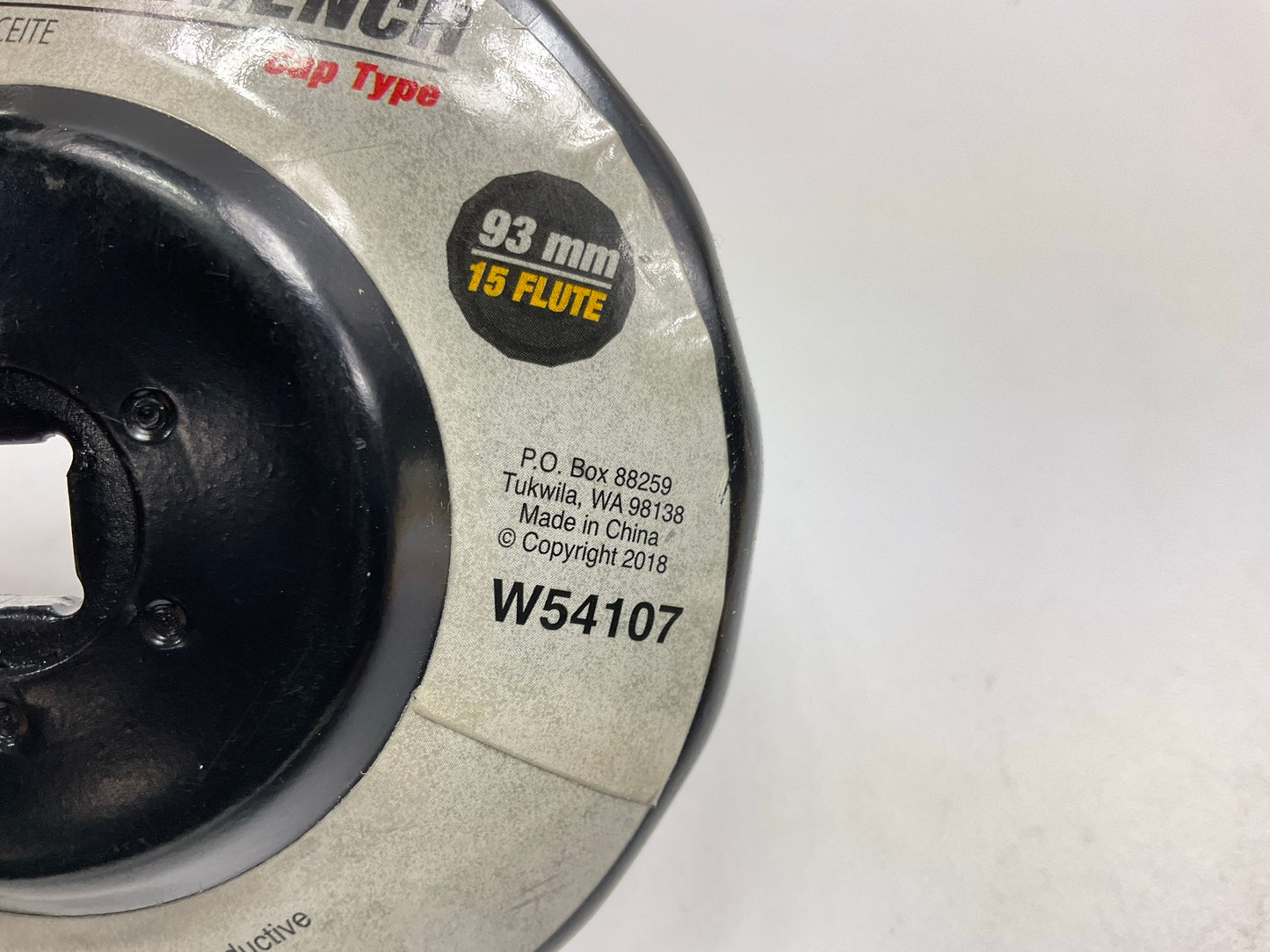 Performance Tool W54107 93MM Engine Oil Filter Wrench, 15 Flutes