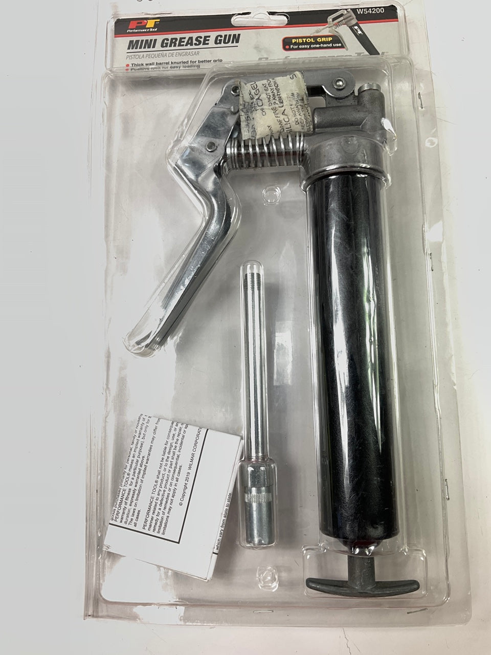 Performance Tool W54200 Heavy Duty Mini Grease Gun With Coupler & Extension