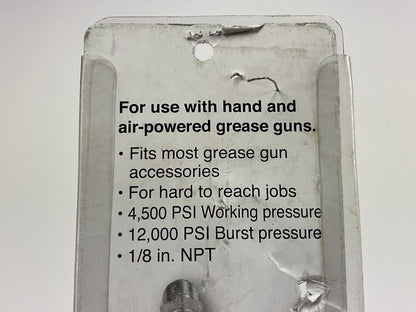 Performance W54210 12'' Flex Grease Gun Hose Extension W/ Coupler, 4,500 PSI