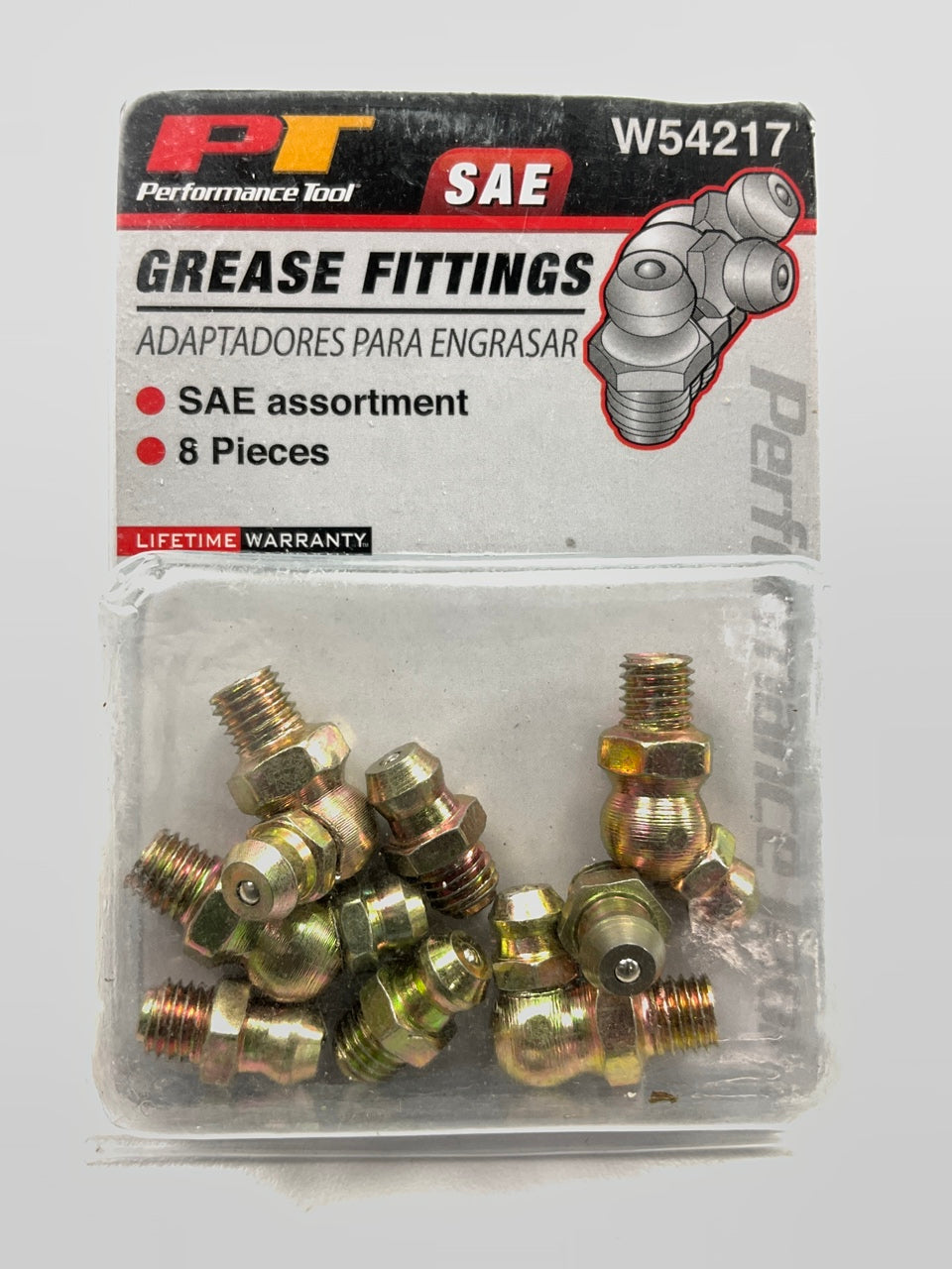 Performance W54217 SAE 1/4'' Grease Zerk Fittings Kit: Straight, 45 & 90 Degree
