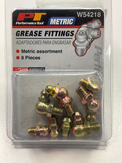 Performance W54218 6mm Metric Grease Zerk Fittings Kit: Straight, 45 & 90 Degree