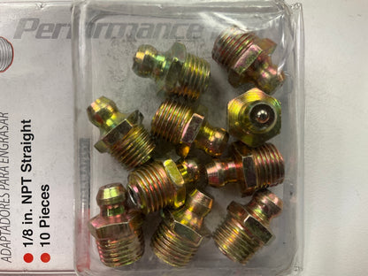 Performance Tool W54241 10-Pack 1/8 NPT Grease Fittings