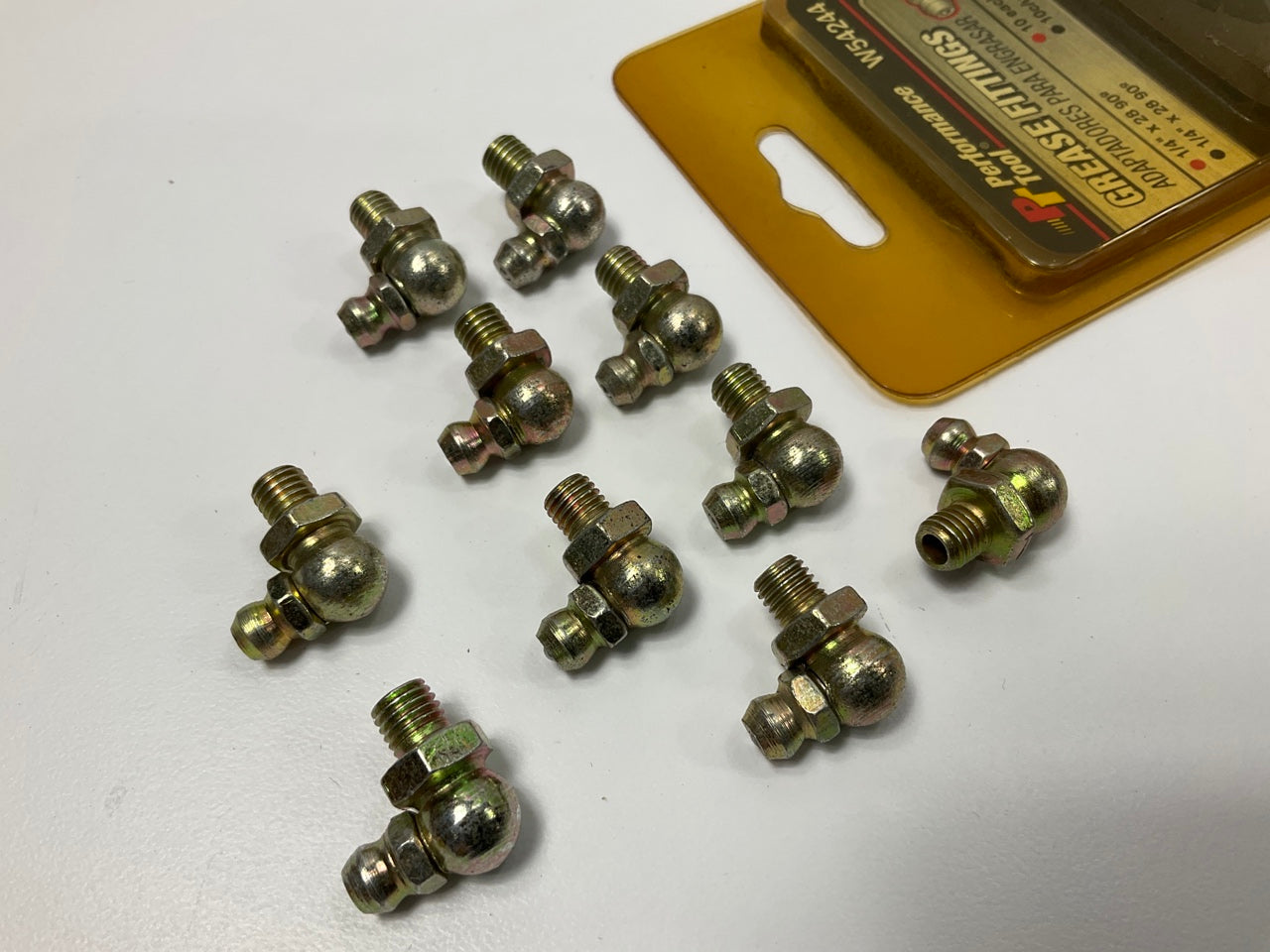 Performance Tool W54244 1/4'' X 28 NPT 90 Degree Grease Fittings, (Pack Of 10)