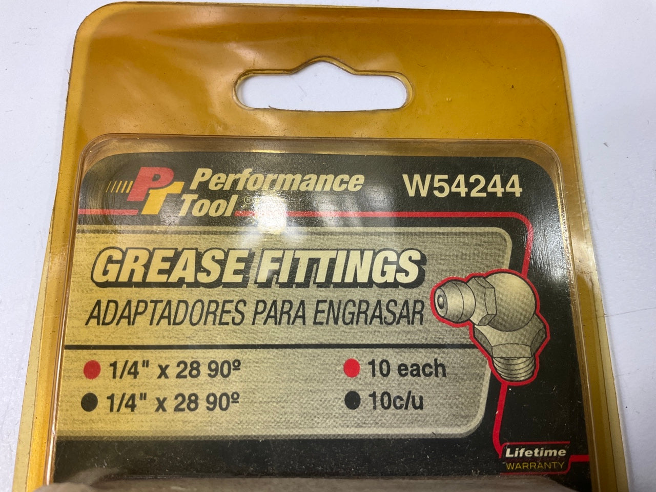Performance Tool W54244 1/4'' X 28 NPT 90 Degree Grease Fittings, (Pack Of 10)