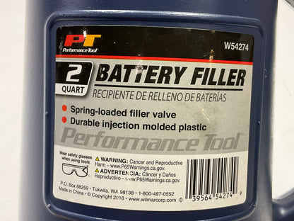 Performance Tool W54274 2 Quart Capacity Golf Cart Battery Filler Bottle Measure