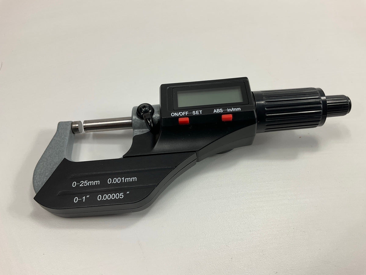 Performance Tool W80156 Digital Micrometer, SAE & Metric, 0-1'' ( 0-25mm) Range