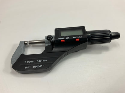 Performance Tool W80156 Digital Micrometer, SAE & Metric, 0-1'' ( 0-25mm) Range