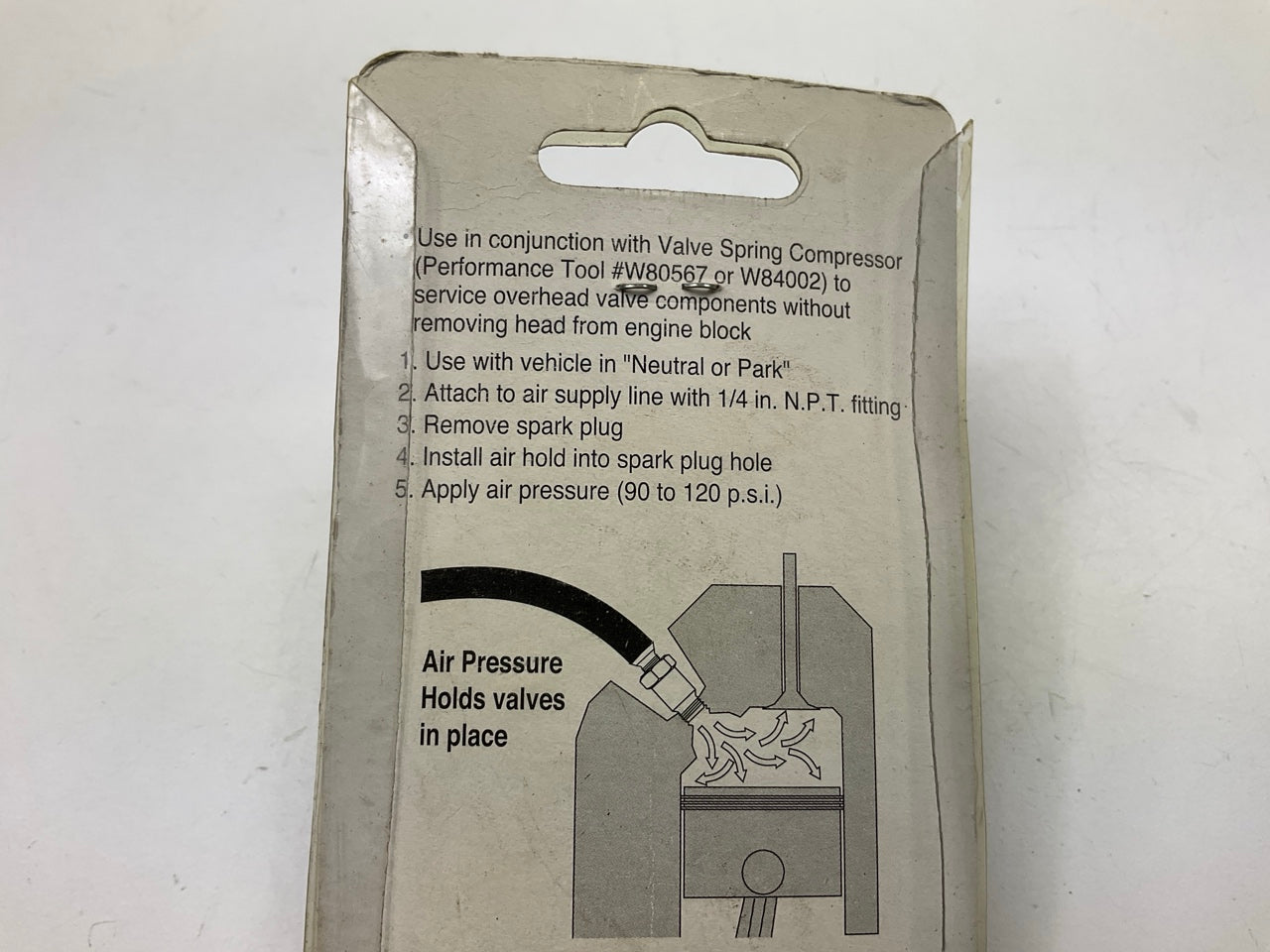Performance Tool W84005 Air Hold Fitting, 14mm & 18mm - Prevents Valves Dropping