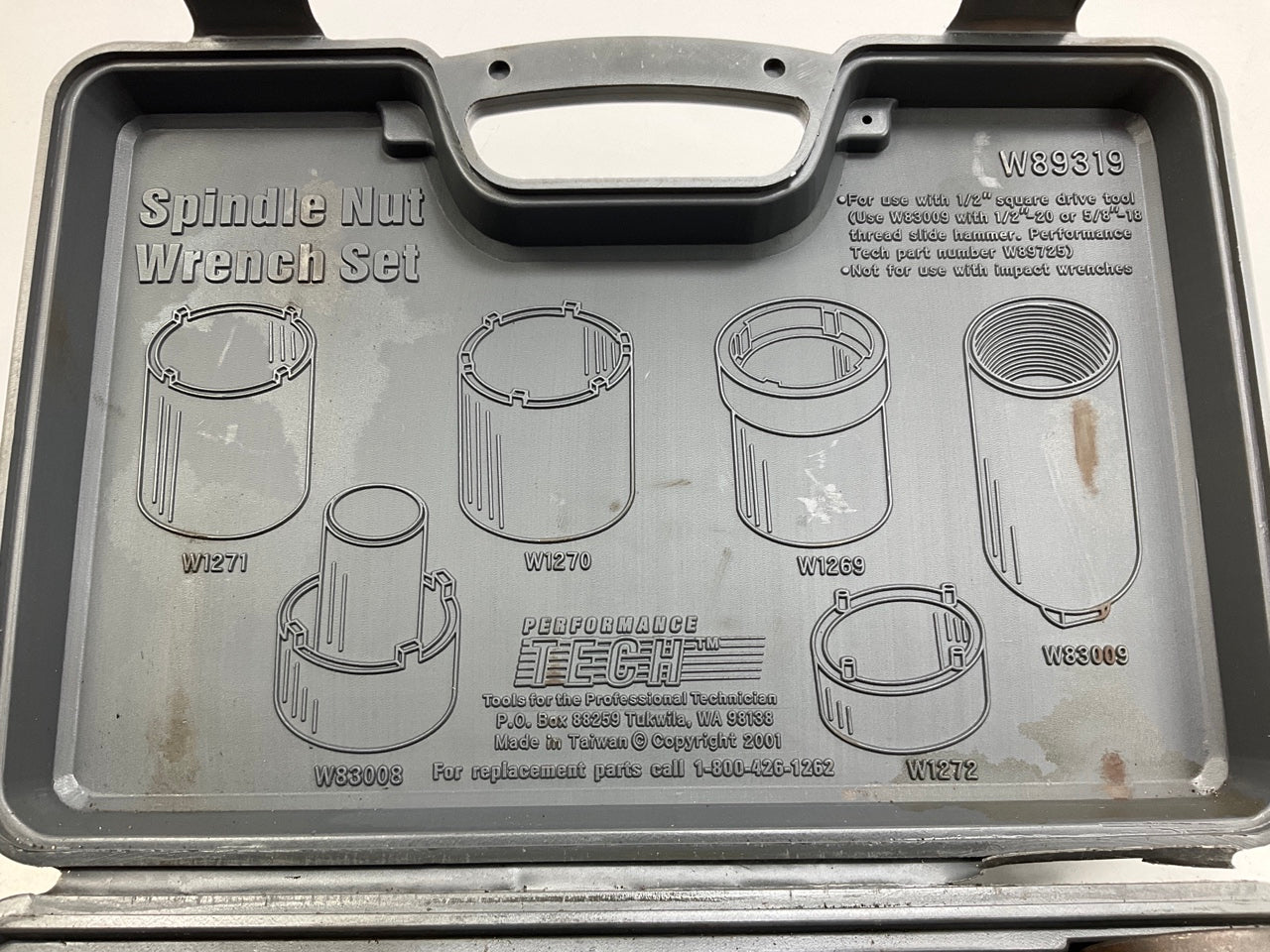 USED #3 - Performance Tool W89319 6-Piece 4X4 4WD Spindle Nut Socket Wrench Set