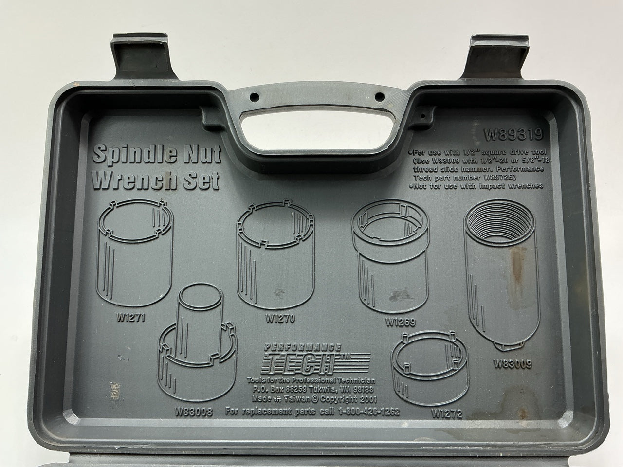 USED #7 - Performance Tool W89319 6-Piece 4X4 4WD Spindle Nut Socket Wrench Set