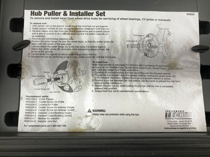 USED - Performance Tool W89324 Front Hub Remover / Installer Tool