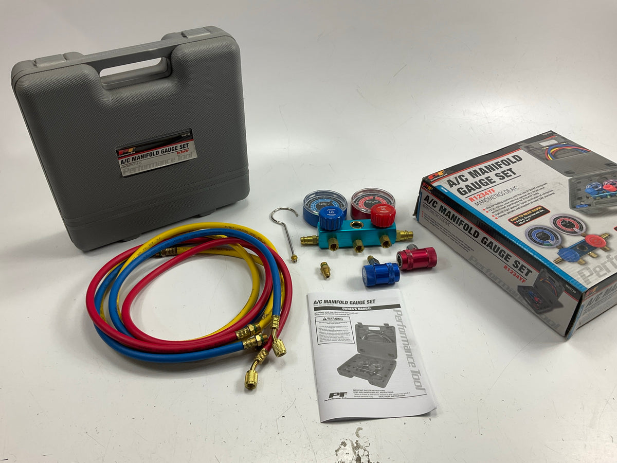 Performance Tool W89739 YF A/C Diagnostic Manifold Gauge Kit With Hoses