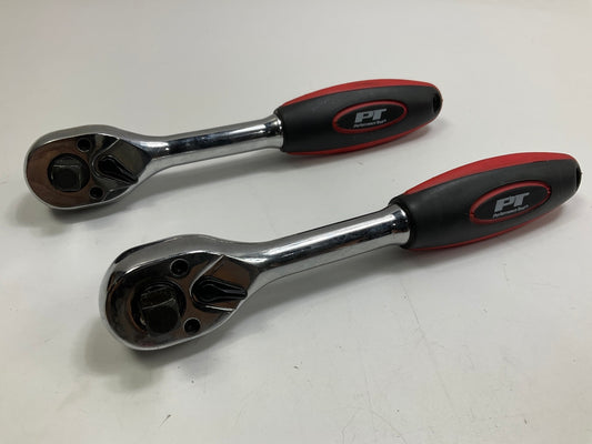 (2) Performance Tool W9112 Dual Drive Ratchet With 3/8-Inch And 1/2-Inch Heads