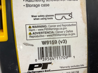 Performance Tool W9159 38 Piece Ratcheting Screwdriver & Bit Set