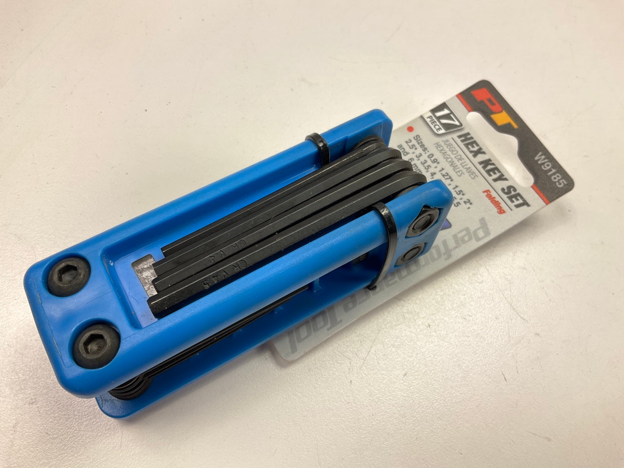 Performance Tool W9185 17-Piece Metric Folding Hex Keys