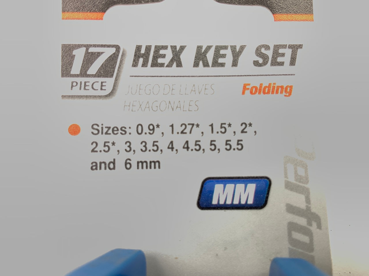 Performance Tool W9185 17-Piece Metric Folding Hex Keys