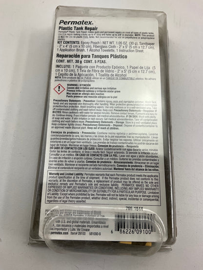 Permatex 09100 Plastic Tank Repair Kit