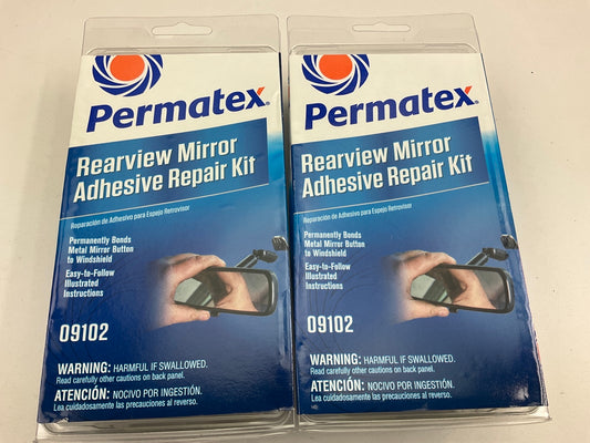 (2) Permatex 09102 Rearview Mirror Adhesive Repair Kit