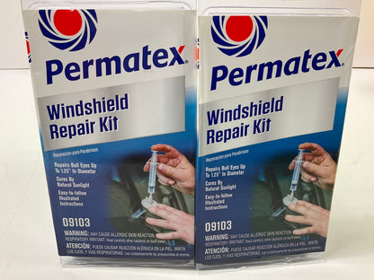 (2) Permatex 09103 Windshield Repair System Kit
