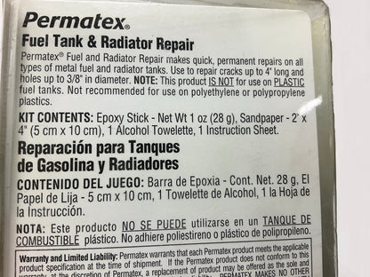 (5) PACK - Permatex 09116 METAL Fuel Gas Tank & Metal Radiator Repair Kit