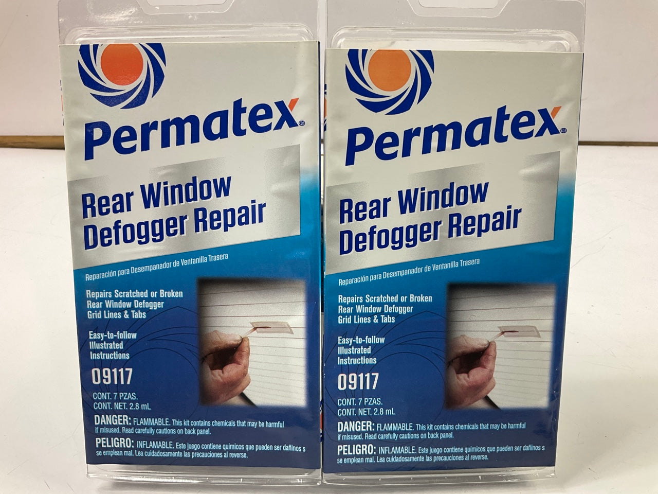 (2) Permatex 09117 Complete Rear Window Defogger Repair Kits