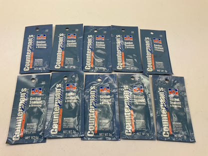 (10) PACKS Permatex 09174 Gasket Sealant & Dressing Single Use 5g Pouch, Sealed