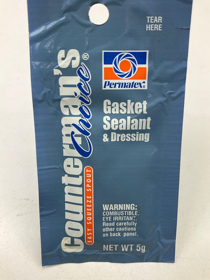 (10) PACKS Permatex 09174 Gasket Sealant & Dressing Single Use 5g Pouch, Sealed