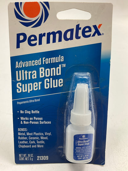 PERMATEX 21309 ULTRA BOND Super Glue 5g Bottle (0.18 Oz)