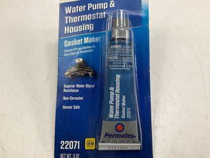 (5) Permatex 22071 Water Pump & Thermostat RTV Silicone Gasket Maker 0.5 Oz.