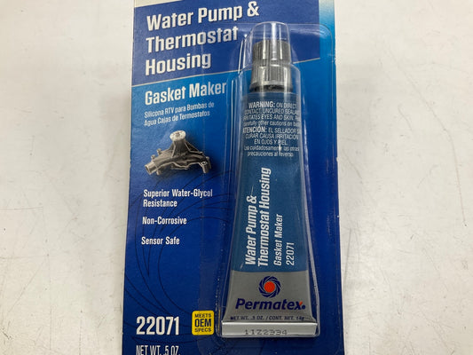 (5) Permatex 22071 Water Pump & Thermostat RTV Silicone Gasket Maker 0.5 Oz.