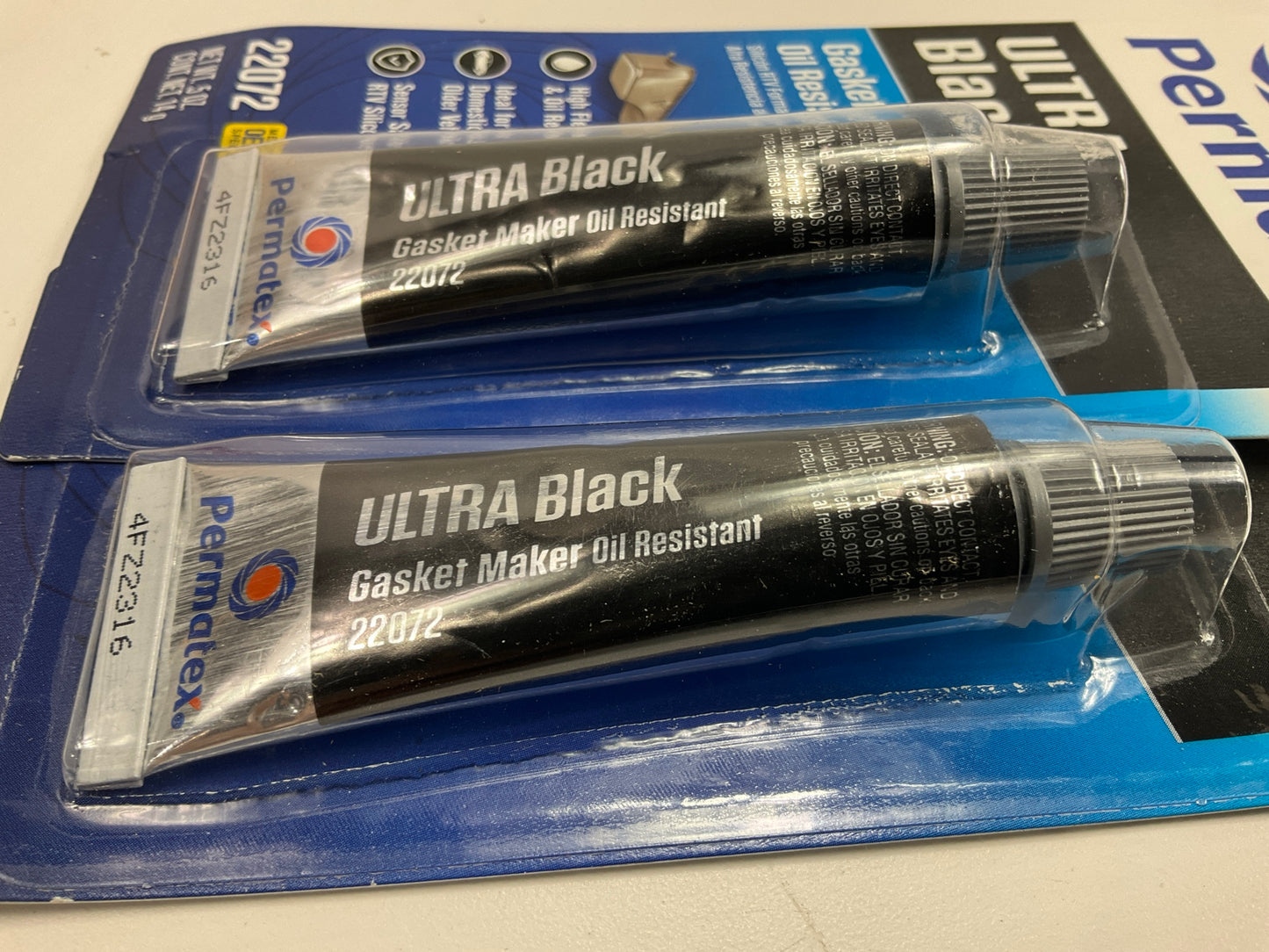 2 Permatex 22072 UltraBlack Maximum Oil Resistant RTV Silicone Gasket Maker .5oz