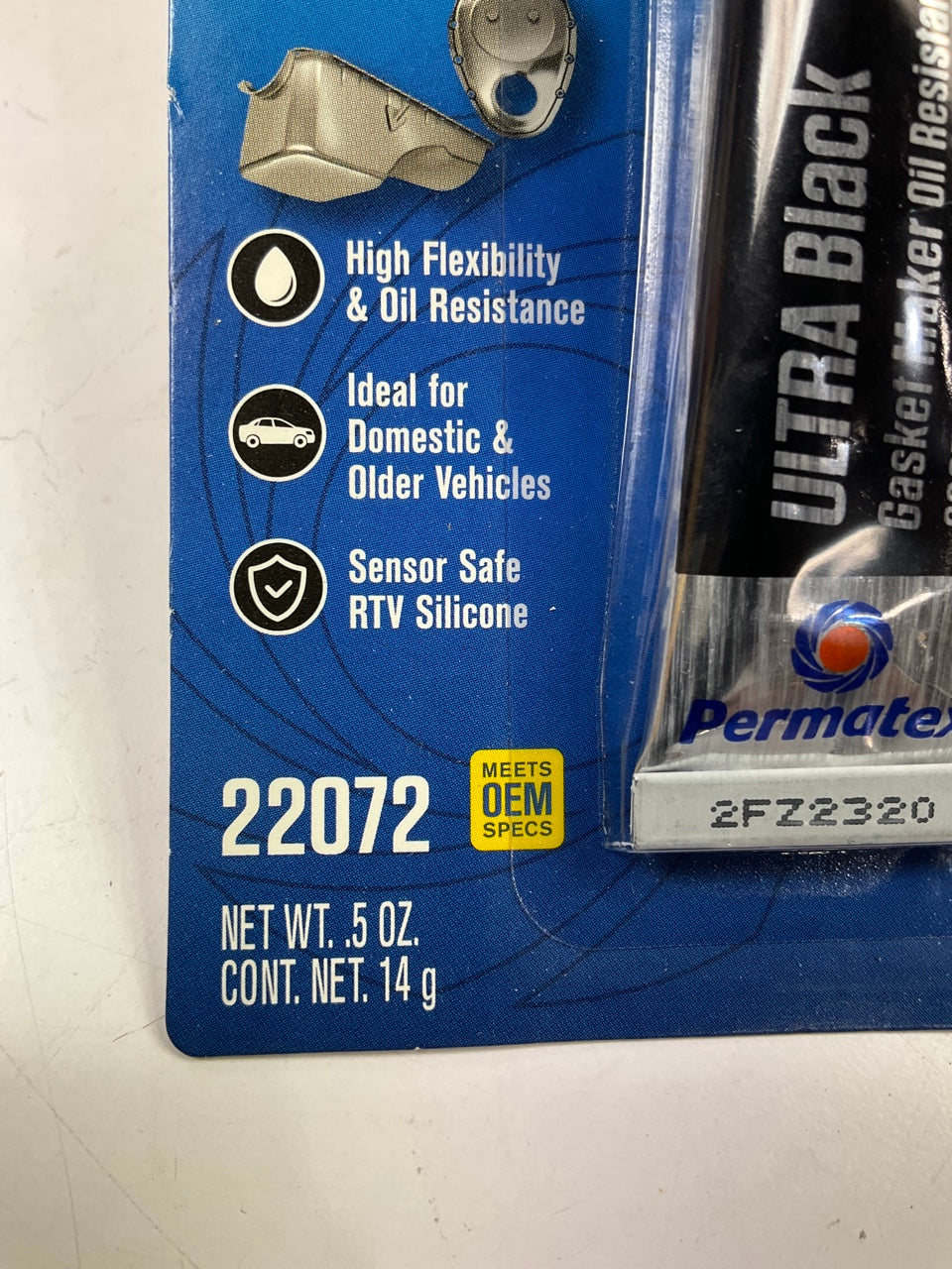 Permatex 22072 Ltra Black Maximum Oil Resistant RTV Silicone Gasket Maker  .5oz
