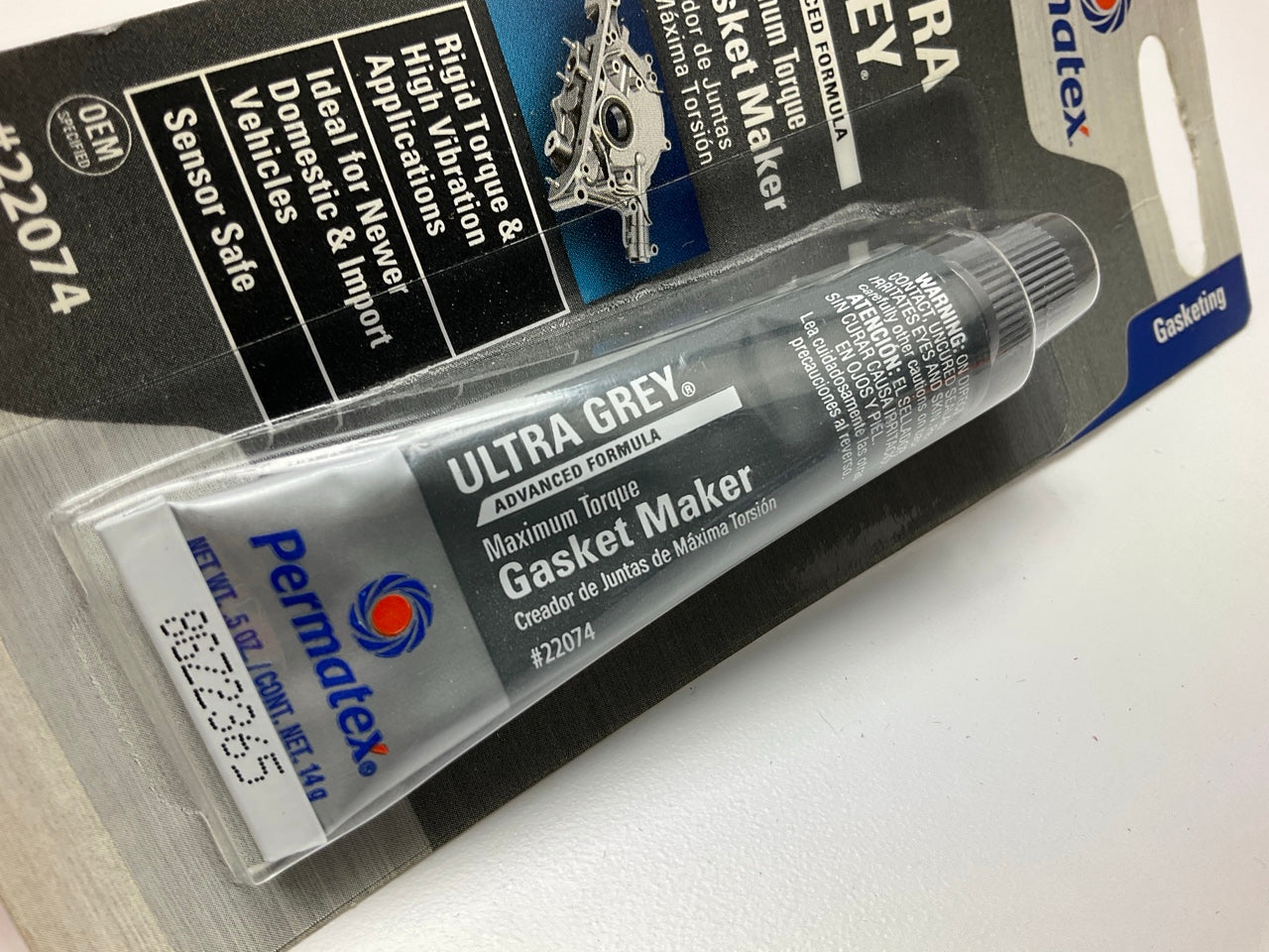 (5) Tubes - Permatex Ultra Grey Rigid High-Torque RTV Silicone Gasket Maker .5oz