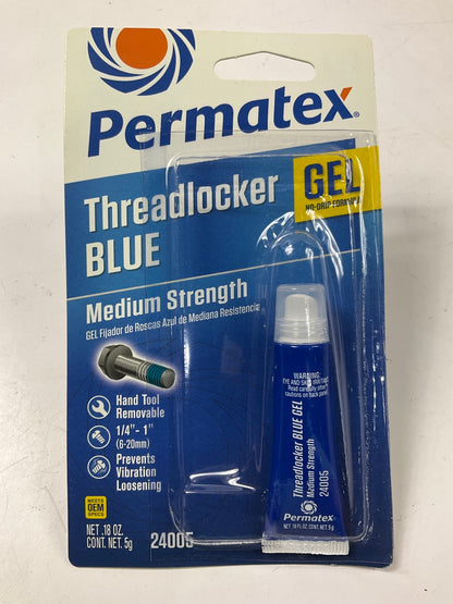 Permatex 24005 Medium Strength Threadlocker Blue Gel  5g Gel Squeeze Tube