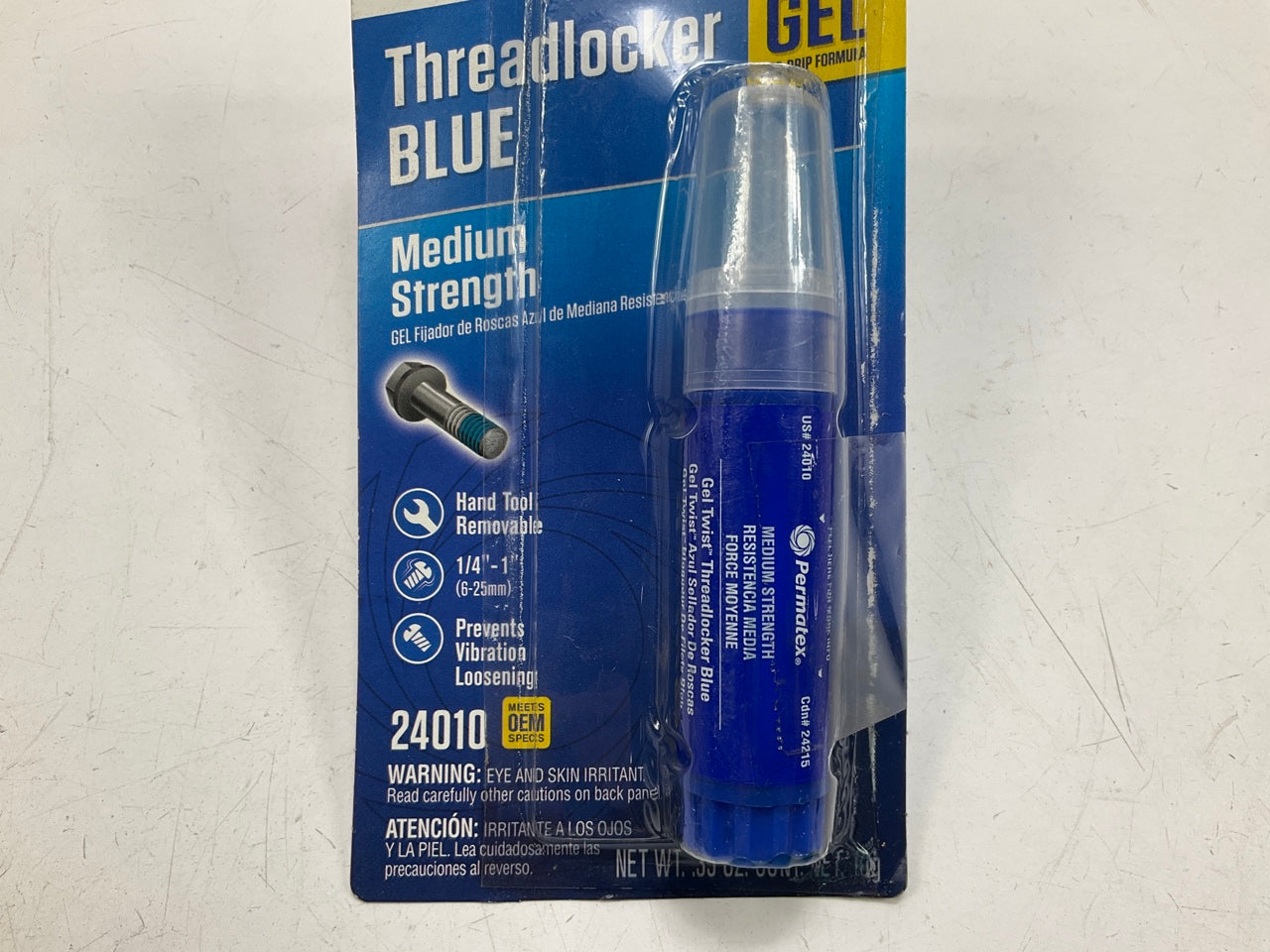 (5) Permatex 24010 Gel Twist Medium Strength Blue Threadlocker 10g