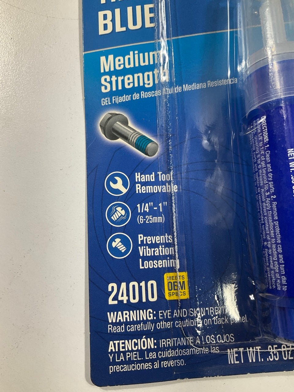 Permatex 24010 Gel Twist Medium Strength Blue Threadlocker 10g