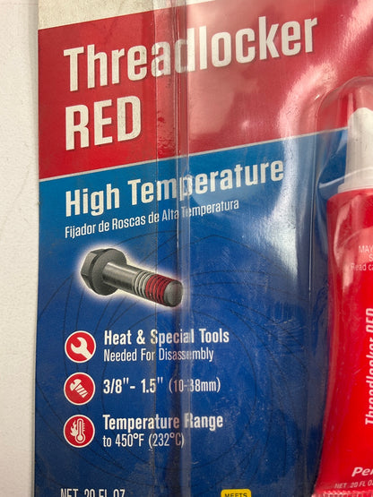 Permatex 24026 Threadlocker, High Temperature, Red - 6 ML