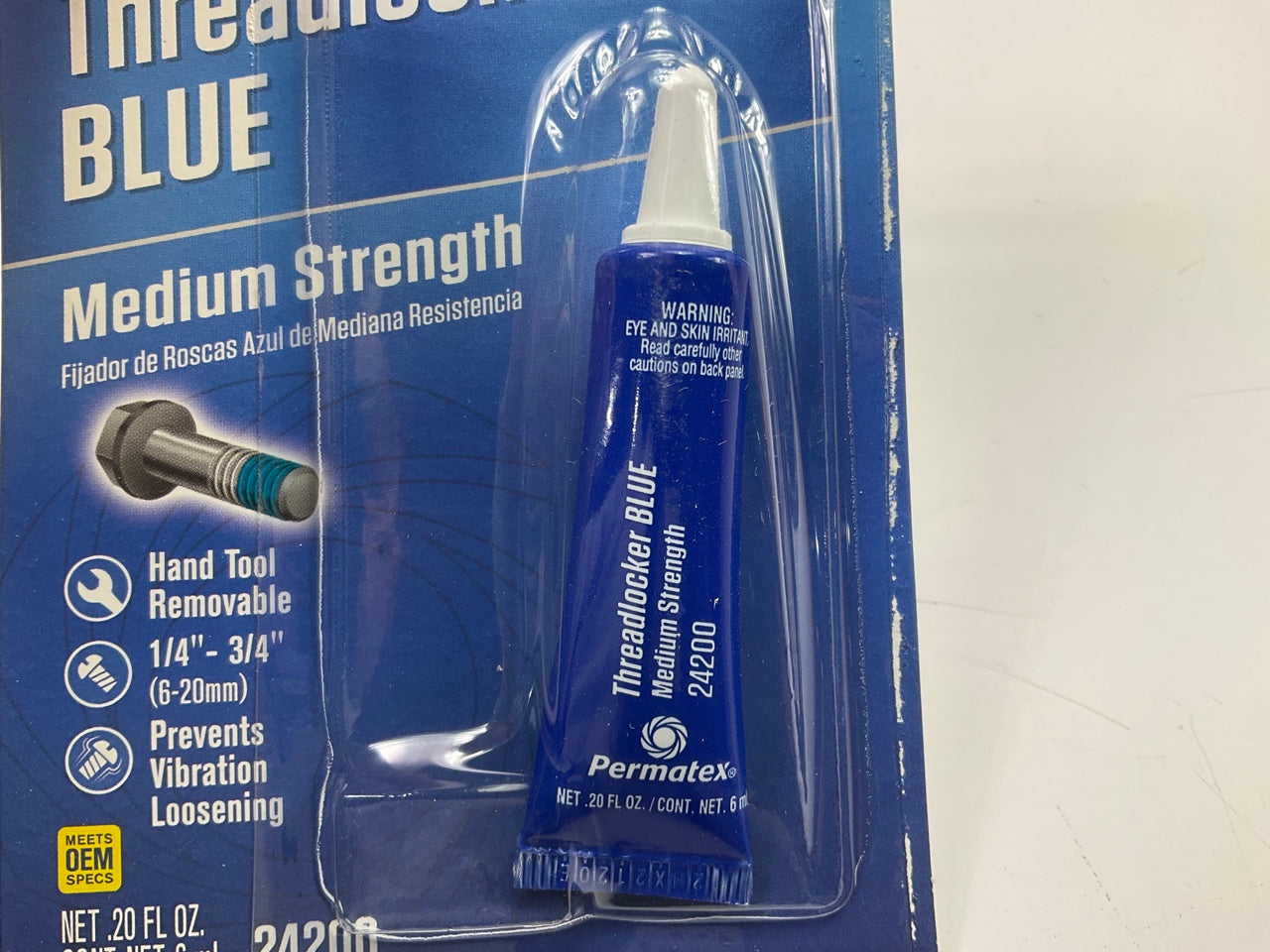 (5) Permatex 24200 Blue Medium Strength Threadlocker 6ml Tubes