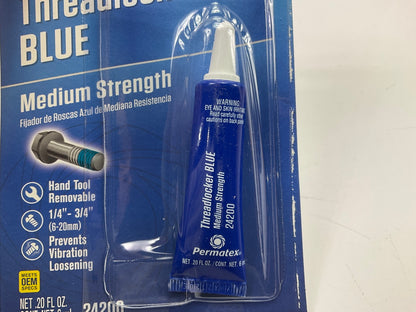 (5) Permatex 24200 Blue Medium Strength Threadlocker 6ml Tubes