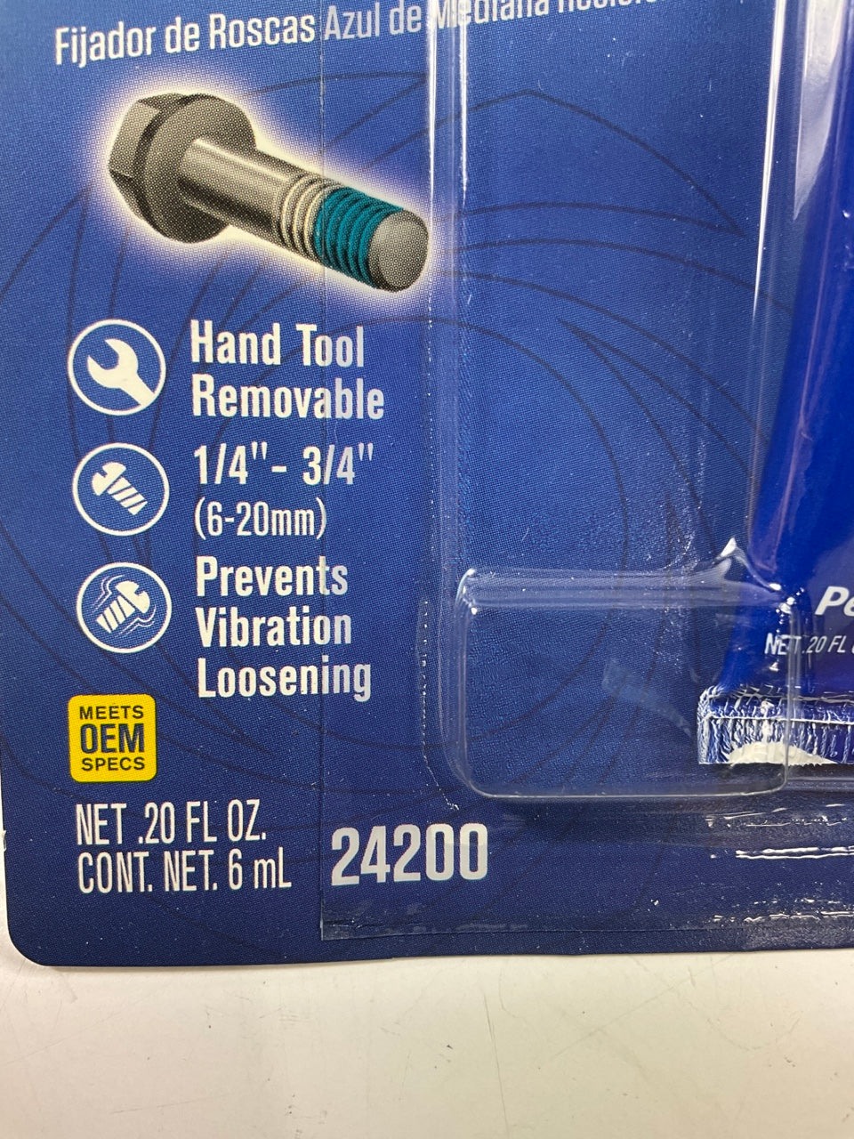 Permatex 24200 Blue Medium Strength Threadlocker 6ml Tube